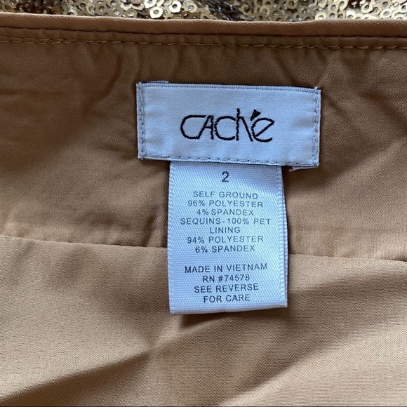 Cache Gold Sequin Mini Skirt - Picture 9 of 9